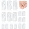 CJMUQHEHH 16 Pezzi Gel Toe Cap e Protector, Protezione Piedi Traspirante Proteggi Dita Piedi, per Ammortizzare Unghie Mancanti o Incarnite, Per Calli, Prevenire Vesciche, Attrito Antidolorifico (2-Size, Clear)