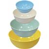 GUZZINI - Ciotole Jolly Impilabili Salvaspazio Multicolor - set 4 pezzi