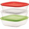 GUZZINI - Set 3 Contenitori Ermetici Quadrati con Coperchio Multicolor