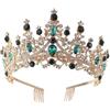 Wambere Fascia per capelli da sposa, con cristalli e strass, per ragazze, per matrimonio, fidanzamento, compleanno, festa, concorso di bellezza, argento