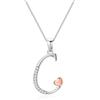 Mesovor Collana con Iniziale in Argento Sterling 925 per Donna, Regali di Gioielli con Collana con Lettera in Argento Sterling per Madre Sorella Moglie (C)