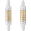 WULUN R7S 78mm 7W lampadine lineari LED, 3000k bianco caldo, corpo ceramico, 70 watt equivalenti, AC/DC 220-240V, 700 Lumen, non dimmerabile, 2pcs