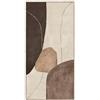 DRW Quadro Astratto Stampato in Beige, Marrone e Nero, 140 x 70 x 3,8 cm