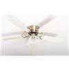 Pepeo Kisa Deluxe in Ottone Antico con Illuminazione Ventilatore da soffitto. 44 W, Bianco/Acero, 105 cm