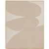 DRW Quadro Astratto Stampato in Beige e Grigio 80 x 100 x 3,8 cm