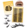 NAGARAKU Ciglia a Ciuffi Fox Eye Fai da Te 140Pcs Cluster 0.07mm C 8-15mm Pre-ventagliate Morbide Stelo Largo Thin Band Volume Leggere Riutilizzabili Principianti Look Allungato Sollevato Quotidiano