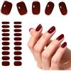 Sularpek Unghie Gel Adesive UV 20 PCS Bordeaux Semi-Polimerizzato, Pellicola per Unghie Autoadesiva Rosso Vino, Decorazioni Unghie, Nail Art Disegni, Impacchi di Smalto Gel per Unghie