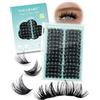 NAGARAKU Ciglia a Ciuffi Mega Fai da Te 140Pcs Cluster 0.07mm C 10-15mm Pre-ventagliate Morbide Stelo Largo Thin Band Volume Intenso ma Leggere Riutilizzabili Principianti Look Drammatico Quotidiano