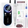 LEDSUUEI Fresa professionale da 45000 giri/min, con display LCD per unghie acriliche e gel, per manicure e pedicure per salone a casa