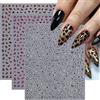 Yamobi 3 pezzi Leopard Art Stickers Nail Pellicola autoadesiva per manicure, decorazione unghie per donne