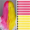 jooceebaby Extension Capelli Colorati Con Clip Rosa pesca/Giallo 12 pezzi 22 pollici Lungo Dritto Sintetiche Resistenti al Calore per Bambini Ragazze Donne Festival Feste Halloween Cosplay