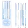 Valicaer 5PCS Penna Roller a Inchiostro Gel Penne Nere Gel Intensity Quick-Dry, Retrattile Roller Ball Gel Penne 0.5mm & 0.38mm Nero, Penne Set Con Astuccio per Cancelleria Ufficio Studenti