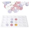 AWAVM Pad per sigillo di cera, stampo in silicone per sigillo di cera, disco piatto rotondo in silicone, ciotola in resina epossidica per cerare con colla fai da te
