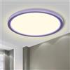 LQWELL Plafoniera Lampada da soffitto a LED, Lampada da bagno impermeabile IP44 Rotonda Piatta 18W 4000K 1980LM Sottile per Soggiorno Bagno Camera da letto Cucina Seminterrato Ufficio, 220 * 18mm