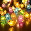 KATELUO Catena di Luci Pasquali a Batteria, 3 Metri 30 LED Catena Luminosa Pasquale, Pulcini e Uova di Pasqua Luci a Stringa, Ghirlanda Luminosa a Batteria per Decorazioni Pasquali, Primaverile, Feste