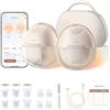 eufy Security eufy S1 Pro Tiralatte Portatile con Riscaldamento, Compatto a Mani Libere con HeatFlow Avanzata, Base di Ricarica Wireless, OptiRhythm Controllato da App, Aspirazione Clinica, Per il Reggiseno