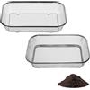 Zourglow 2 Pezzi Setaccio da Giardino, Acciaio Inox Setaccio da Giardino DotatoØ 3,1, 5,7 mm, Metallo Setaccio per Terriccio, Pellet, Compost, Sementi, Sabbia