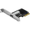 TRENDnet, TEG-10GECSFP, Adattatore di rete PCIe SFP+ da 10 Gigabit, converte uno slot PCIe in uno slot SFP+ da 10G, nero