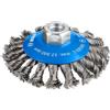 Bosch 1x Spazzola per smussatura PRO Metal heavy a filo intrecciato piccole, filetto M14 (per Acciaio, Ø 100 mm, Professional Accessorio Smerigliatrice angolare piccola)