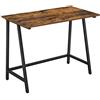 VASAGLE Scrivania per Computer, Scrittoio, Piano Vintage, Tavolo da Studio, Montaggio Facile, 50 x 100 x 75 cm, Industriale, Marrone Vintage e Nero LWD40X