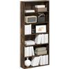 Furinno Basic Libreria Aperta a 6 Ripiani, Scaffale, Organizzatore Portaoggetti, 16.8 x 60 x 134 cm, Pino Ambra