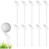 BOXOB 10 Pezzi Tee da Golf, 10 Gradi Simulatore di Plastica, Professionale Accessori per Allenamento Prato Esterno Campo da Golf (Bianco)
