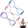 Ulawellor 3 Pezzi Elastici Fitness a Forma di 8 con Maniglie Fasce di Resistenza Antiscivolo Alta Elasticità per Esercizi di Tonificazione Muscolare e Stretching a Casa o in Palestra