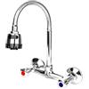 Rzspher Miscelatore da parete a due maniglie in ottone, girevole a 360°, cambio acqua calda e fredda, rubinetto da parete cucina, 2 modalità di scarico dell'acqua, per cucina, ecc