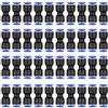 ZHENGYYUU 40 Pz Connettore Pneumatico Raccordo Innesto Rapido Pneumatico Connettori, 6mm Raccordi Connettori Pneumatici Diritti, Attacchi Rapidi Raccordi Aria Compressa a Pressione Diritto 6mm per Tubo