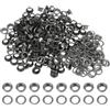 QUARKZMAN 200 Set Kit Occhielli in Metallo 6mm 1/4 Occhiello per Teloni Piccolo con Foro Rondelle per Scrapbooking Scarpe Abbigliamento Pelle Tela, Grigio Scuro