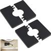 Wafuesh 2 Coperture Da Parete Autoadesive Per Tubo in Plastica ABS, Quadrate, Per Tubo Da Doccia Di 27 Mm Di Diametro, Decorazione Per Pareti in Nero, Coperture Decorative Per Tubazioni, Copritubo Doccia