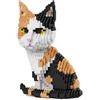 alltogetho - Set di giocattoli per la costruzione di gatti in miniatura modello micro Calico: ricorda il tuo amato felino, scelta di decorazione