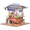 TOPBSFARNY Kit per casa delle bambole in miniatura, casa delle bambole in legno, casa delle bambole giapponese, kit per casa delle bambole con mobili e luci a LED, puzzle giocattolo per compleanni,