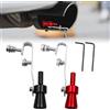 deegbbyi 2 Pezzi Booster Suono Scarico, Fischio Turbo Auto, Fischietto Universale per Tubo di Scappamento del Suono Turbo, Taglia S, per Auto, Moto, Camion, Off Road (Rosso + Nero)