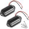 Thlevel 2PCS Luci Targa LED per 12V Auto Rimorchi Camper Camion Roulotte e Barche