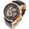 Bulova Orologio analogico meccanico da uomo con cinturino in pelle 97A169, marrone, cinghie