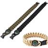 V-STORM BRACCIALE PARACORD ESTENDIBILE VERDE CON BUSSOLA 23CM