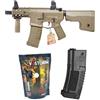 ARES AMOEBA M4 STUBBY RIS CQB TAN CON PALLINI E CARICATORE