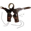 DENIX CINTURONE DENIX WESTERN LAVORATO PER 2 PISTOLE MARRONE SCURO