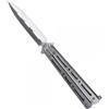 V-STORM COLTELLO BUTTERFLY MONOFILO LAMA SILVER MANICO TRAFORATO