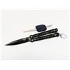 V-STORM COLTELLO BUTTERFLY PORTACHIAVI ACCIAIO NERO