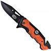 V-STORM COLTELLO LAMA LISCIA ARANCIO-NERO FRANGIVETRO E TAGLIA CINTURA
