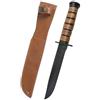 MIL-TEC COLTELLO MILITARE USMC NERO CON FODERO IN CUOIO