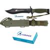 MARTINEZ ALBAINOX COLTELLO PUGNALE BLACK BEAR VERDE CON SEGA LAMA DA 18CM