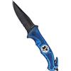 MIL-TEC COLTELLO RESCUE BLU LAMA 8,5CM CON FRANGIVETRO E TAGLIA CINTURA