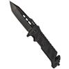 MIL-TEC COLTELLO STAR NERO LAMA 9CM CON FRANGIVETRO E TAGLIA CINT.