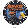 V-STORM PATCH 3D IN PVC CON VELCRO BEER IS MY CO-PILOT