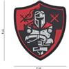V-STORM PATCH 3D IN PVC CON VELCRO CAVALIERE ROSSO