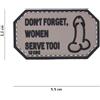 V-STORM PATCH 3D IN PVC CON VELCRO DON''T FORGET GRIGIA
