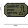 V-STORM PATCH 3D IN PVC CON VELCRO DON''T FORGET VERDE